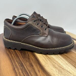 H.S. Trask Shoes Men’s US 10 M Authentic Bison Brown Leather Oxfords Shoes